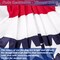 2 × 4 FT 4th of July Decorations, 4 PCS American Pleated Fan Flag, Patriotic Fourth of July Banner, Red White and Blue USA Flag Bunting for Memorial Day Independence Day Parade Outdoor Decor